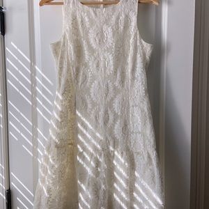 Banana Republic | Dresses | Banana Republic White Ivory Embroidered Lace  Dress | Poshmark
